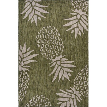 Palacedesigns 8 x 10 ft. Green Pineapple Indoor & Outdoor Area Rug - Green - 8' x 10' PA3659524